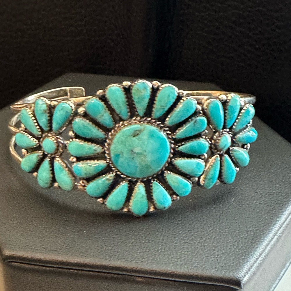 Sterling Silver & Turquoise Cuff Bracelet NIB